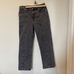 Madewell perfect vintage straight jean 29 grey / washed black